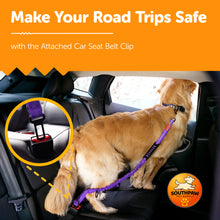 Load image into Gallery viewer, Shock Absorbing Bungee Dog Leash with Seatbelt Buckle and Comfortable Padded Grip, Highly Reflective Bungee Leash for Large Dogs, Stretch Leash Extendable from 4ft to 9 ft.