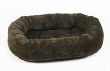Load image into Gallery viewer, Bowsers Chocolate Bones Diamond Microvelvet Donut Bed