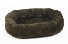 Load image into Gallery viewer, Bowsers Chocolate Bones Diamond Microvelvet Donut Bed