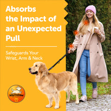 Load image into Gallery viewer, Shock Absorbing Bungee Dog Leash with Seatbelt Buckle and Comfortable Padded Grip, Highly Reflective Bungee Leash for Large Dogs, Stretch Leash Extendable from 4ft to 9 ft.
