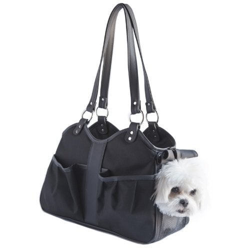 Petote Metro Classic Dog Carrier, Black Sable Open Box