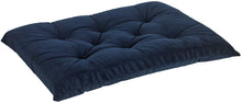 Load image into Gallery viewer, Bowsers Navy Microvelvet Tufted Cushion
