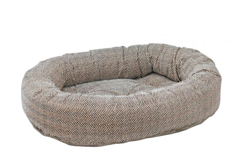 Bowsers Herringbone Microvelvet Donut Bed